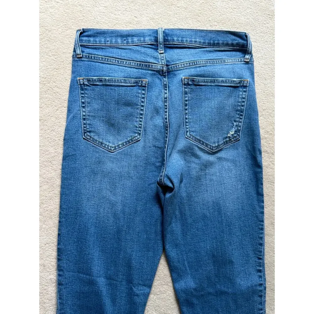 Gap 1969 High Rise Cigarette Straight Leg Dark Indigo Jeans Women's SZ 8/29 TALL - Picture 4 of 10